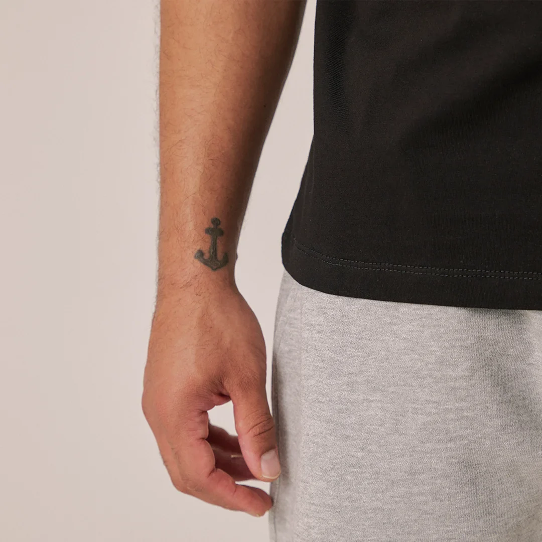 Basic T-Shirt Herren | Schwarz - Image 3