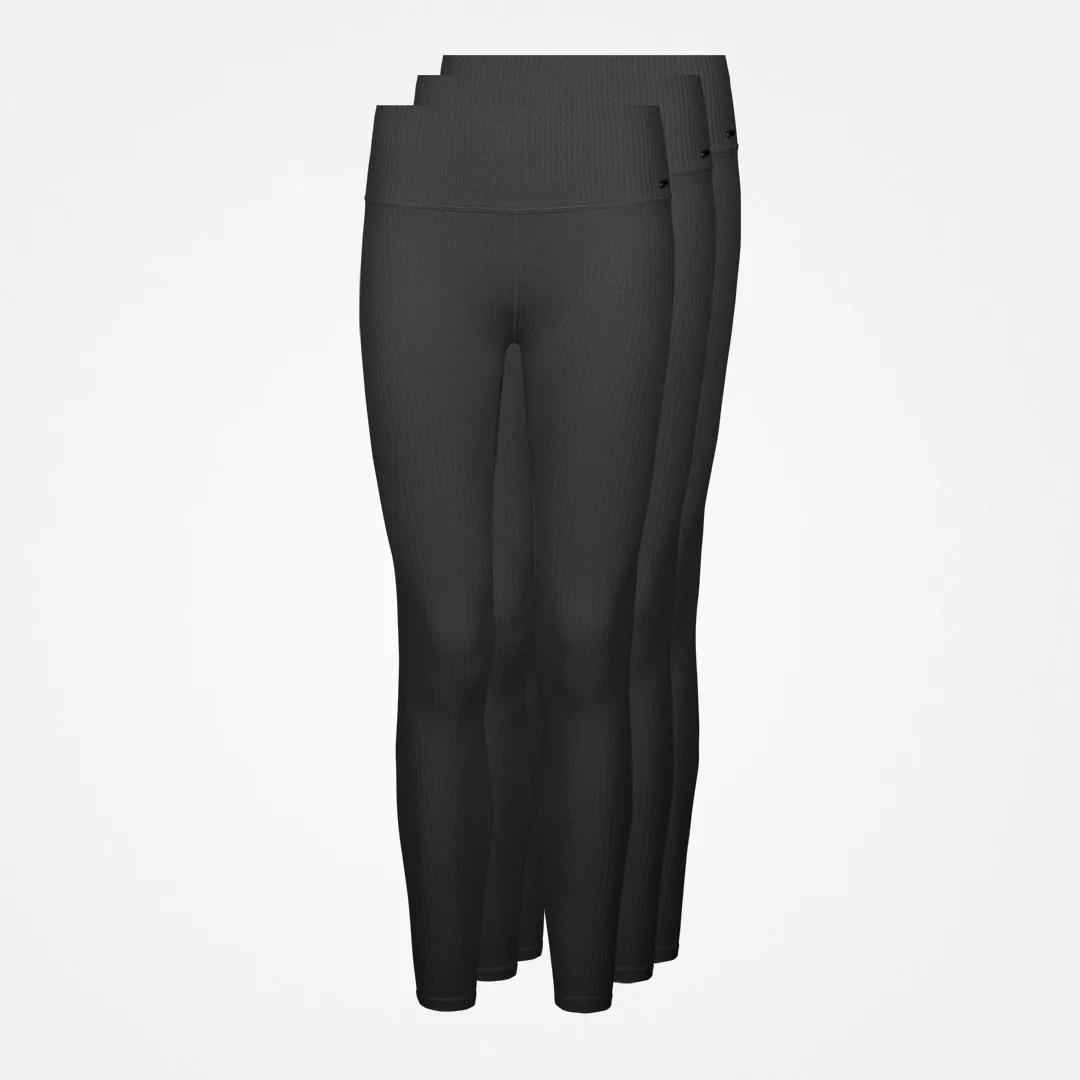 Gerippte Leggings | Schwarz - Image 14