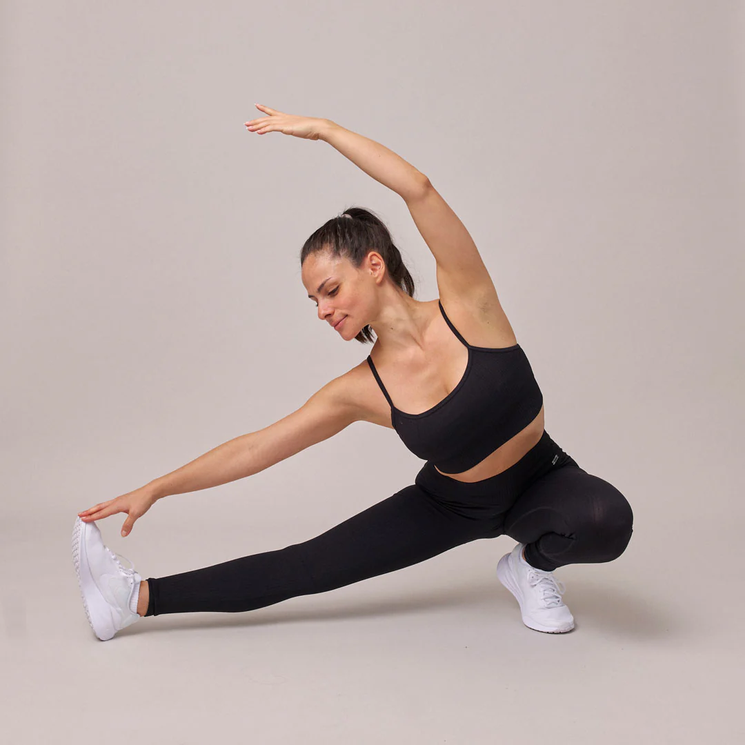 Gerippte Leggings | Schwarz - Image 6