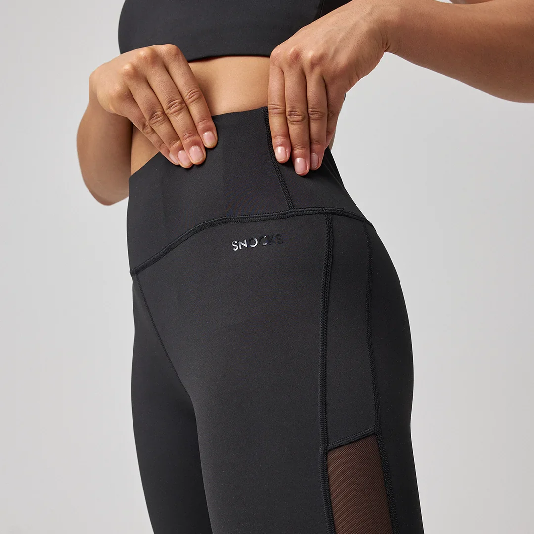 High Waist Leggings Mesh | Schwarz - Image 6