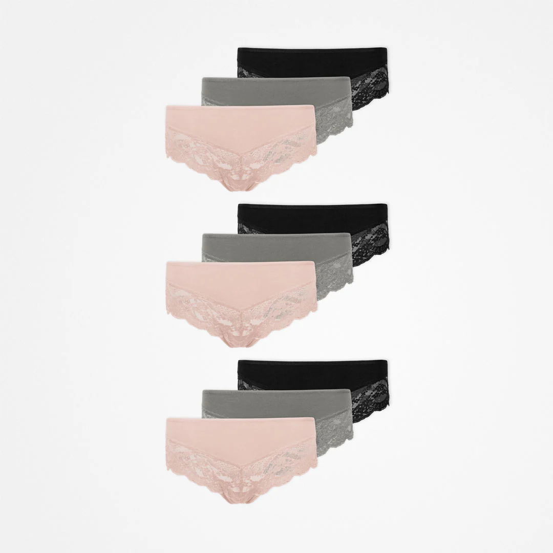 Hipster Panties mit Spitze | Mix (Apricot/Grün/Schwarz) - Image 15