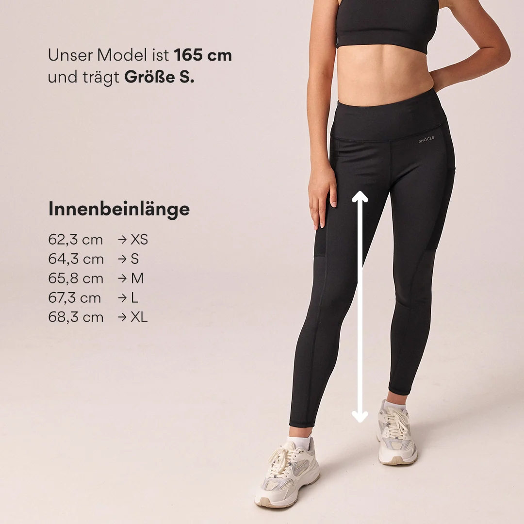 Leggings mit Tasche | Schwarz - Image 12