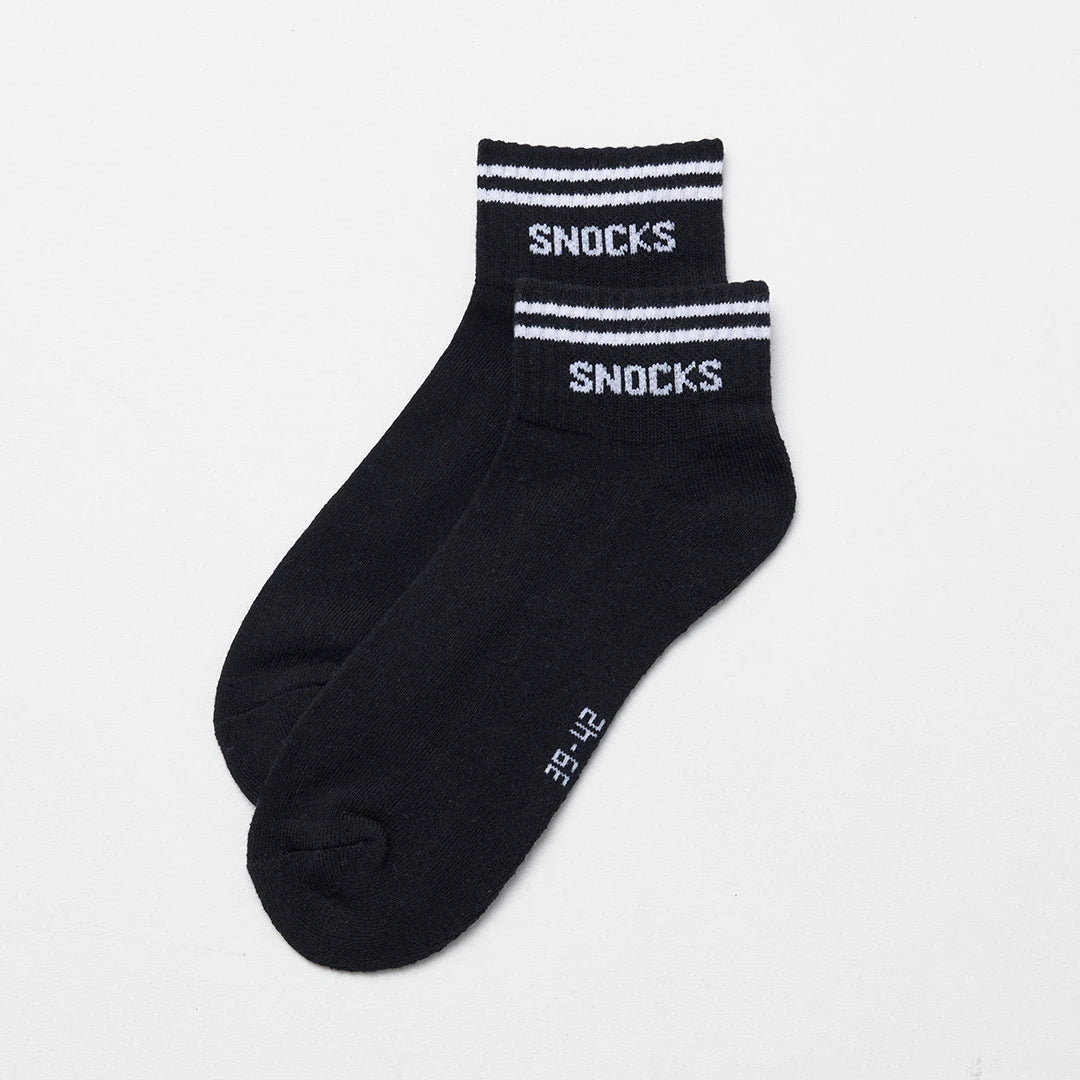Retro Sneaker Socken | Schwarz (Streifen) - Image 7