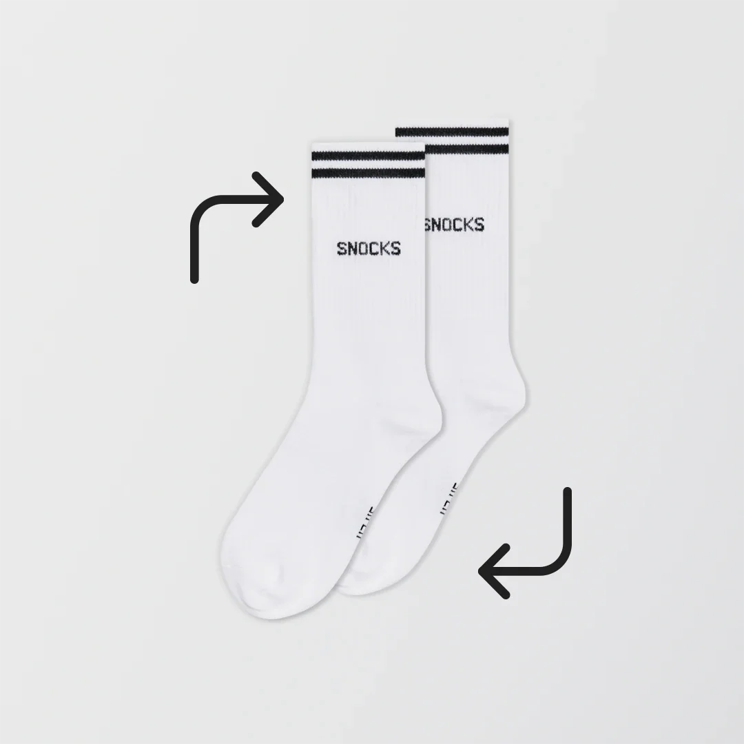 Hohe Sportsocken mit Streifen | Schwarz - Image 6