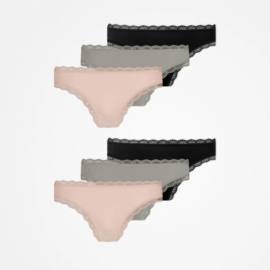 Tangas mit Spitze | Mix (Apricot/Grün/Schwarz) - Image 13