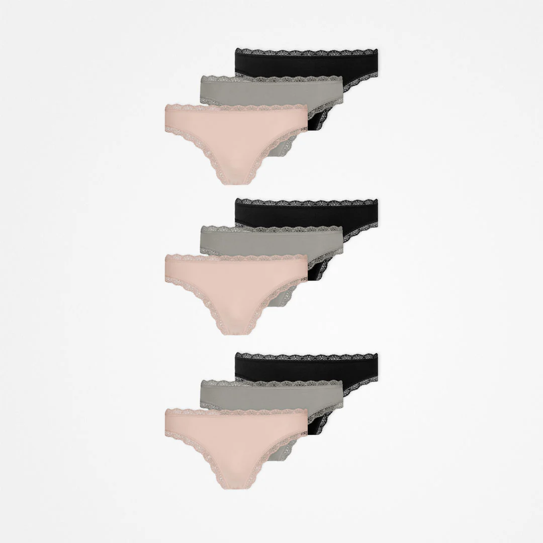 Tangas mit Spitze | Mix (Apricot/Grün/Schwarz) - Image 14