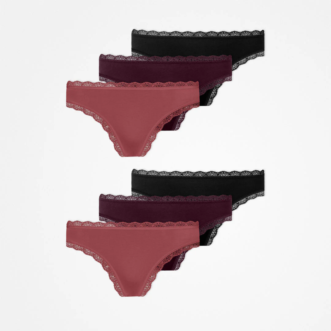 Tangas mit Spitze | Mix (Mauve/Weinrot/Schwarz) - Image 13